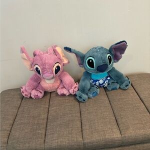 Stitch and Angel Plushie (1ft tall) Disney Stuffed Animal